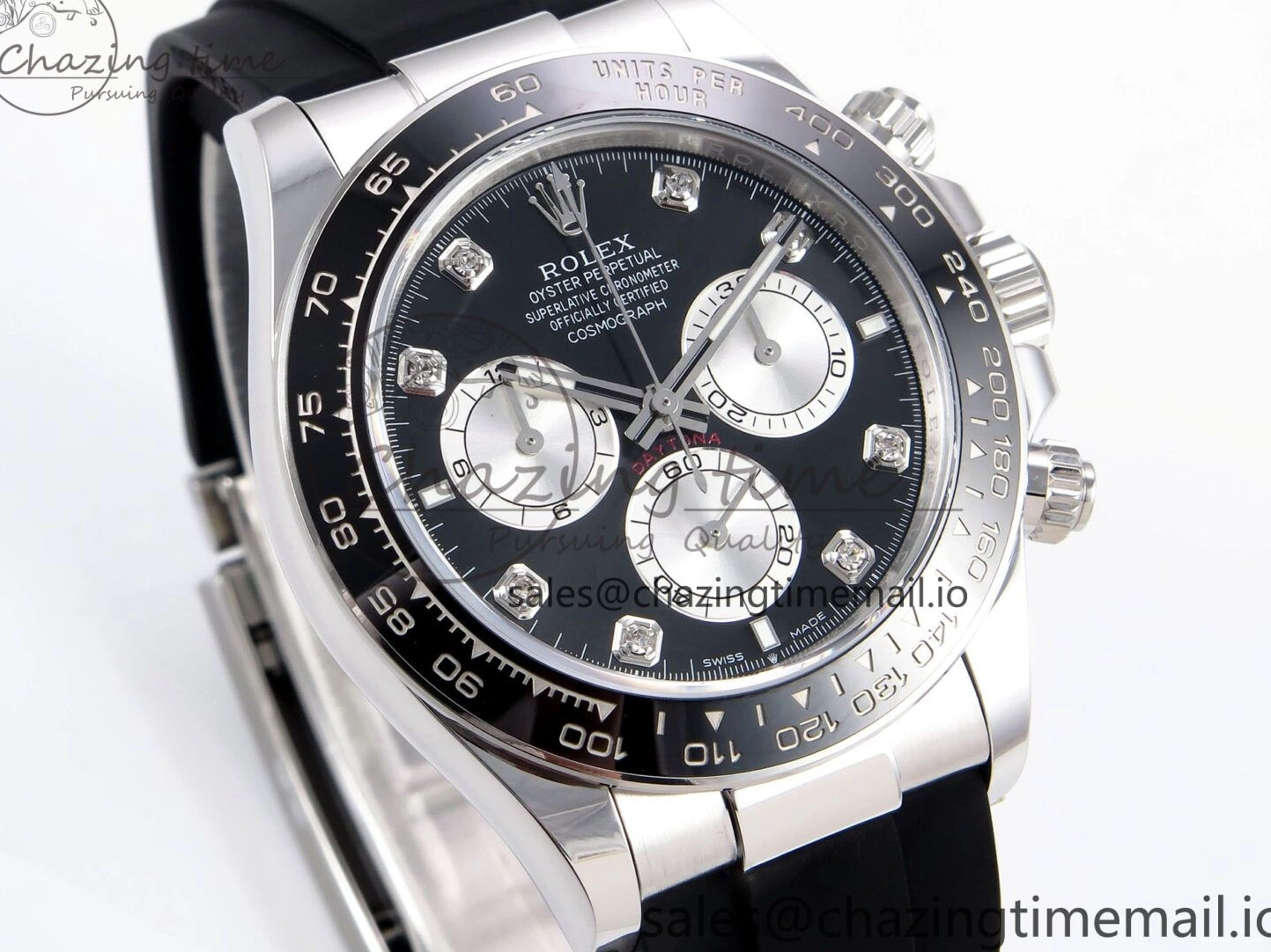 0417 EyeCatching Daytona 126519 LN APSF 1:1 Best Edition Black Diamonds Dial on Oysterflex Strap SH4131（Gain Weight） 1027